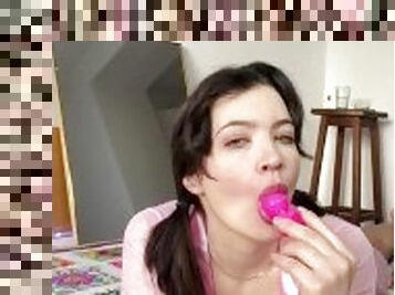 I smoke myself out and fuck myself with a candy heart butt plug ????