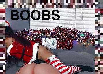 Dukes Dollz features sexy Money Redd as she her sexy butplugs on herself and a DukeDoll for christmas