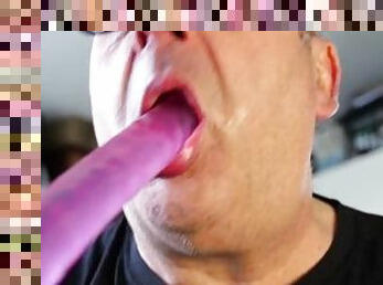 Deep Throat Training with Dildo  23 cm inside