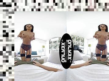 Step into amazing VR screwing with MILF angel Shalina Devine