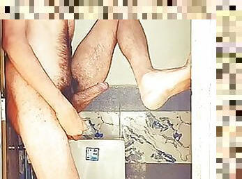 India men big dick cumshot in bathroom