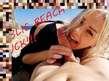 OMG!!? We got Caught Fucking on Public Beach by Stranger