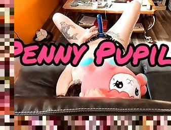 Early Morning Pegging While Gilfriend Hugs her Stuffy with Huge Cumshot!