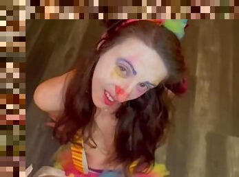 Kotton Kandii The Clown Sucks Birthday Cock - Gets Peed On - Then Licks Up Her Mess - Lana Amira