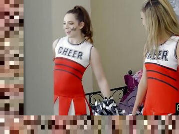 Teen cheerleader fucks her stepbrother