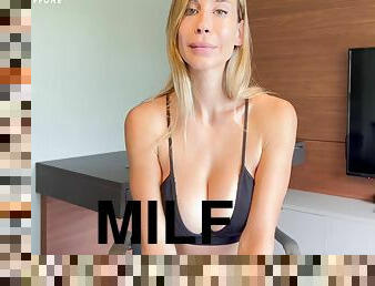 Hot Milf - You Wont Pass This Job Interview Without First Filling My Mouth With Milk