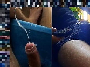 berambut, mastubasi, cumshot-keluarnya-sperma, kaki, sperma, sperma-sperm, besar-besaran, seorang-diri, penis