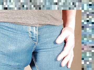 Skin Tight Jeans - Huge Bulge and Big Ass in Super Tight Jeans