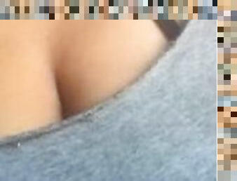 Topless Sweatshirt Tease