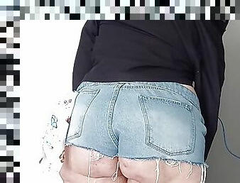 My ass in jeans shorts