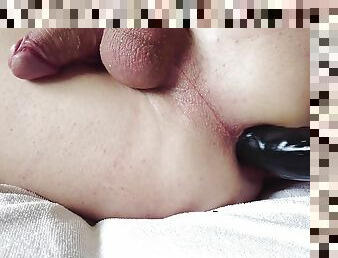 masturbation, amateur, anal, jouet, gay, chevauchement, gode, solo