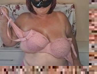 Fat masked Granny gets naked. She seduces you.