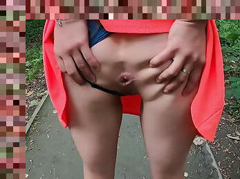 Amateur Teen Gets Her Ass Destroyed With No Mercy In Public Park