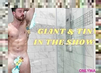 macrophilia - body worship shower with giant