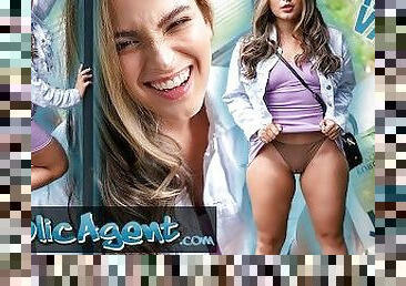 Public Agent - Short young thick sexy latina with amazing ass wraps pussy around a big cock outdoors