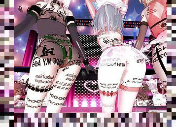 mmd R18 Hypnosis Complete Youmu Sanae de GhostDance Kai Remake whole body graffiti 3d hentai