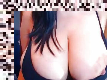 Huge tits milf on webcam