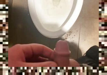 Chubby College Micro Penis Pissing in Public Restroom SMALL DICK PISSING