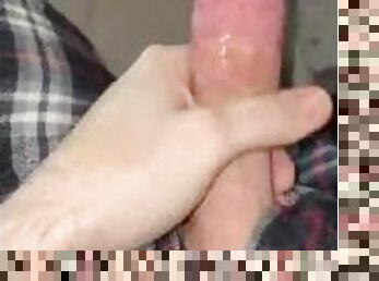 Big White Cock Big Load of Cum! Male Masturbating and Moaning!!