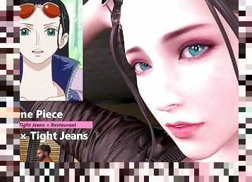 One Piece - Robin × Tight Jeans × Restaurant - Lite Version