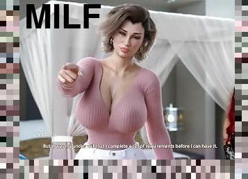 Apocalust #2 - wearing see-through bra and playing a porn game