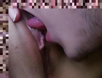 Licking my virgin girl's pussy