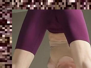 short leggings on the hot juicy small ass