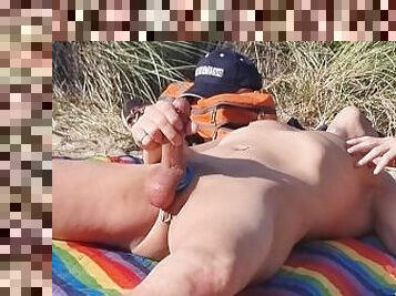 Hot sunny beach day in the dunes... just makes me horny!
