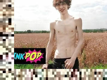 TWINKPOP - He Is Walking Around When He Finds A Twink Wondering In The Middle Of The Field