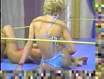 Bikini ring wrestling