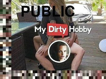 MyDirtyHobby - Beautiful blonde fucked in public