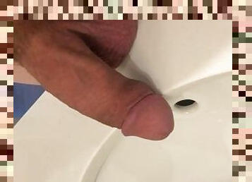 Pissing in a hotel sink, as requested!