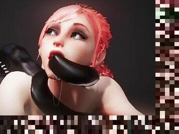HOT RED HAIR CHICK vs. ALIEN MONSTERS  porn parody wild life