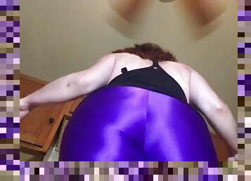 Spandex Angel -  Super shiny public tease