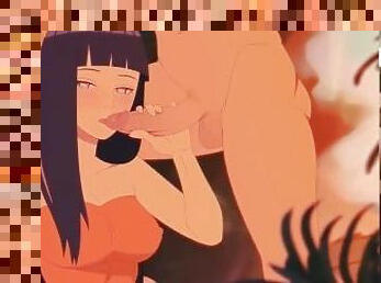 Horny Naruto uses clones and fucks Hinata