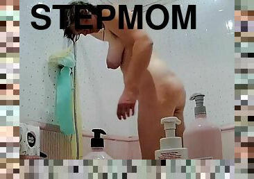 Stepmom 55, Big Hangers, Hairy Cunt (hidden)
