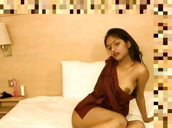 Divya is getting naked in the bedroom scene