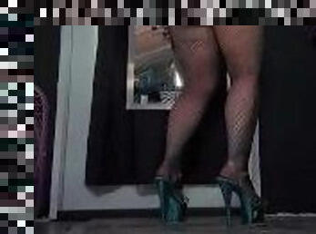 My Long legs in fishnets and heels