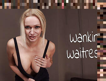 Wanking Waitress - DownblouseJerk