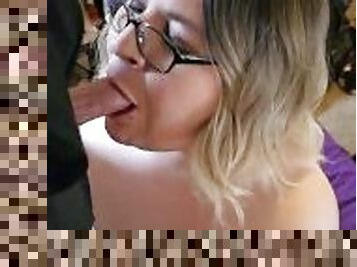 Blowjob with slow motion cumshot
