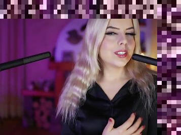 Asmr licks your ears with the end on the tits watch her videos on femjoi.xyz