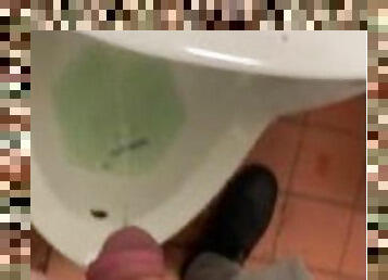 Pissing in the urinal and sink