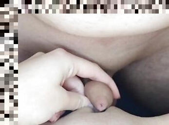 He rubs my clit with his cock and I get an orgasm