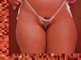 White panties cameltoe