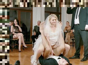 Bride tries heavy duty dick right on her wedding day