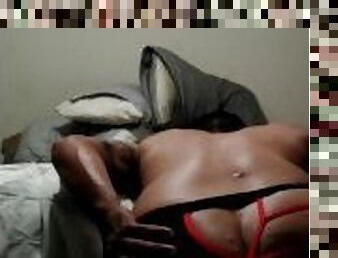 Solo ex male stripper teasing in bedroom