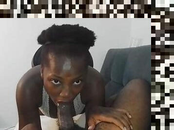 Stepdaddy Let Your Dirty Sexy Ebony Slut Stepdaughter Show You How To Suck A Big Cock - Mastermeat1