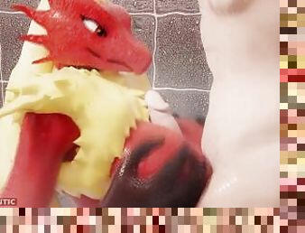 Blaziken takes care of you in the shower