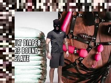 Gay adult diaper - burglar bound diaper slave