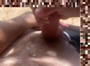 Public beach PUERTO RICO handjob CUMSHOT